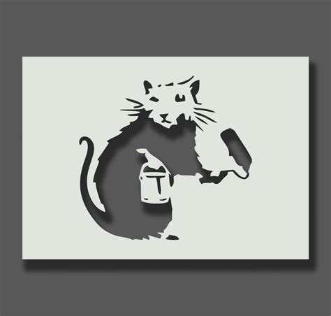 banksy rat stencil